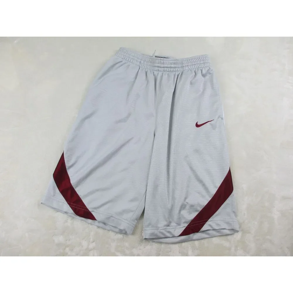 VINTAGE Nike Shorts Mens Small Gray Uncompromising Excellence Swoosh Basketball*